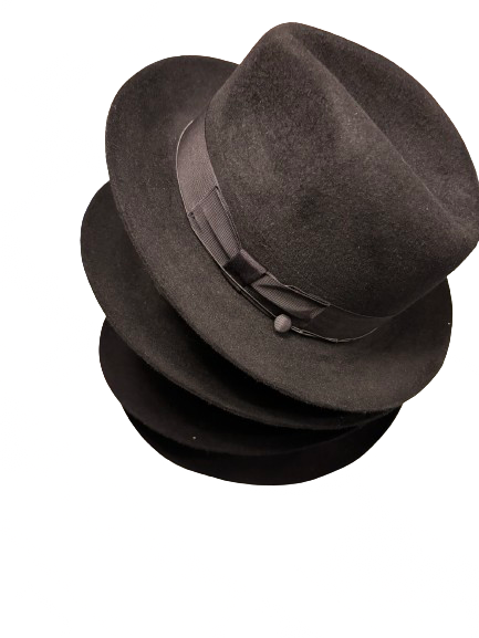 Black fedora 
Orthodox Jewish hats/Chabad fedora